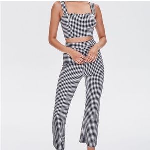 NWT Gingham Top & Pant Set